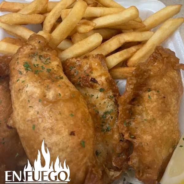 image of fish n chips from En Fuego Grill